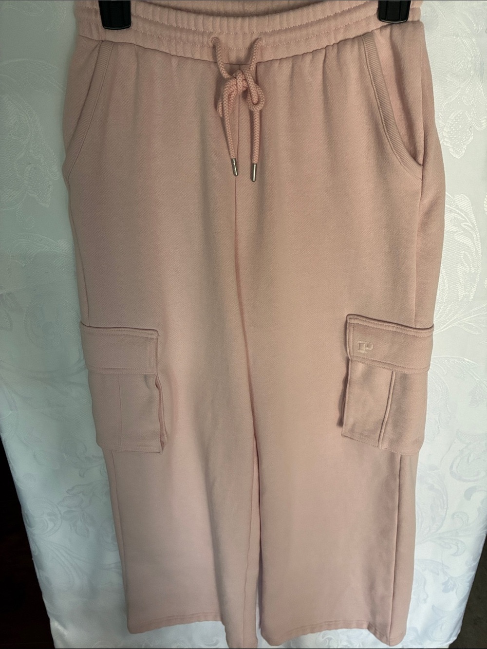 PINK Victoria's Secret Pale Pink Wide-Leg Cargo Sweatpants